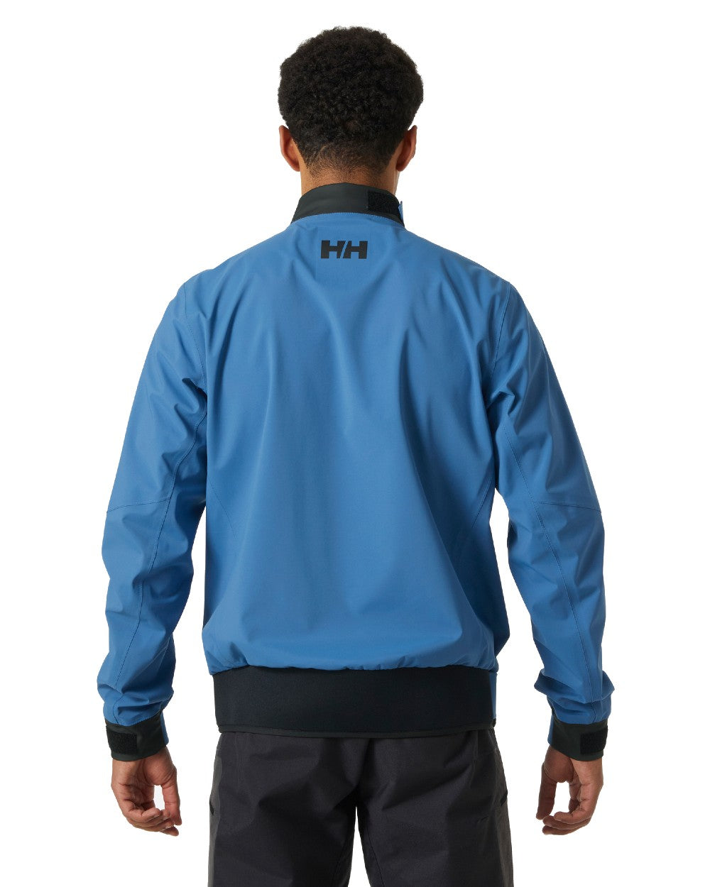 Azurite coloured Helly Hansen Unisex Foil Shell Smock on white background 