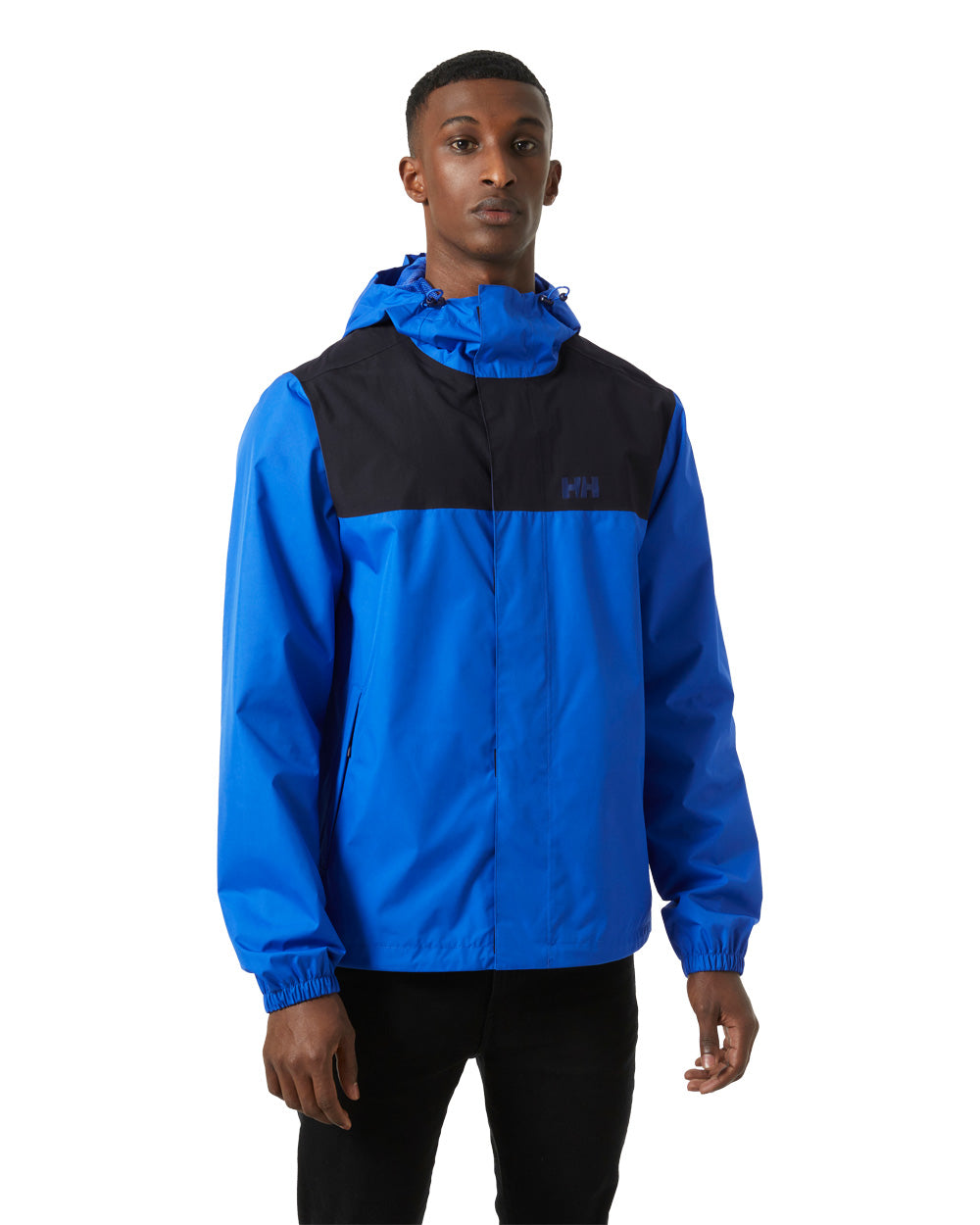 Cobalt 2.0 coloured Helly Hansen Rain Jacket on white background 