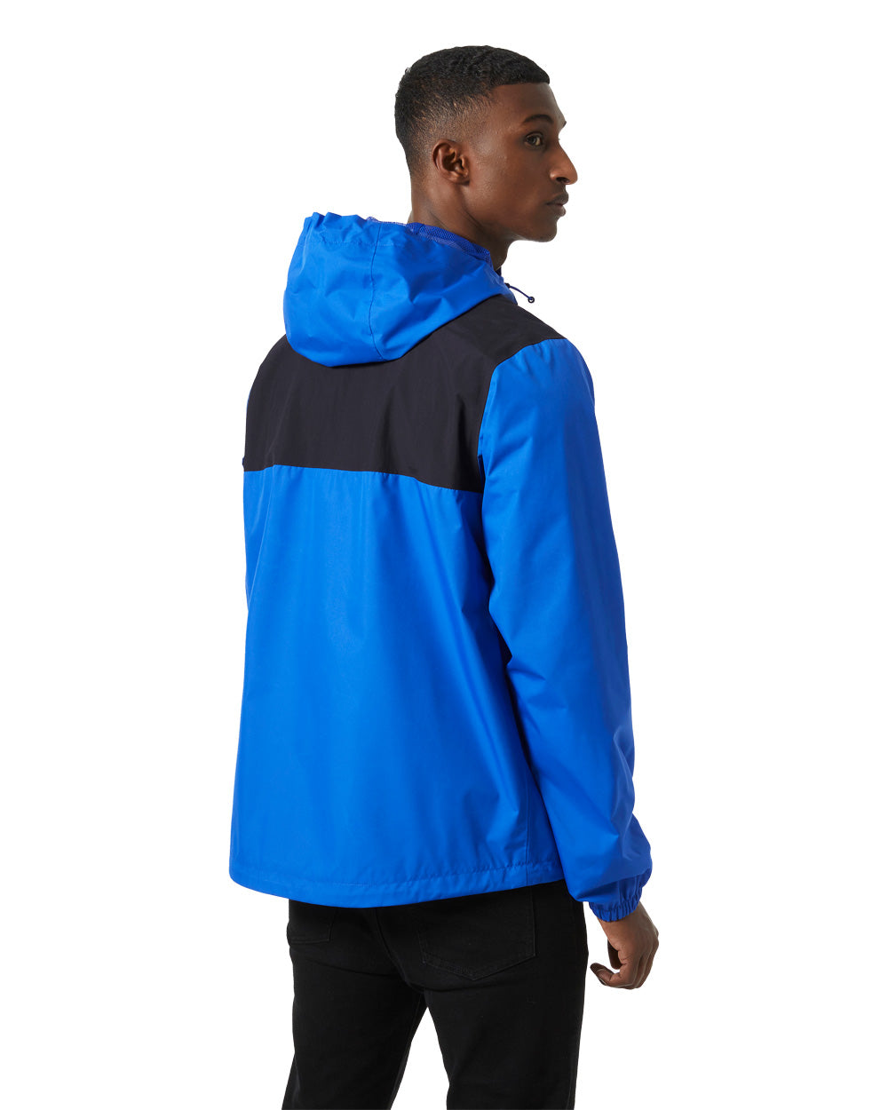 Cobalt 2.0 coloured Helly Hansen Rain Jacket on white background 