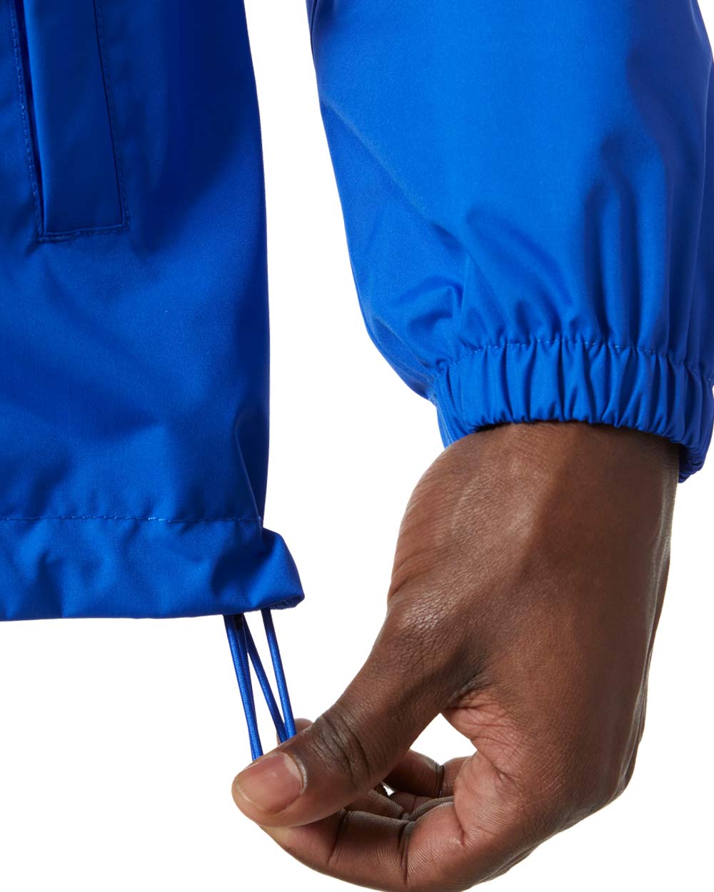 Cobalt 2.0 coloured Helly Hansen Rain Jacket on white background 