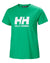 Bright Green coloured Helly Hansen Womens T-Shirt on white background #colour_bright-green