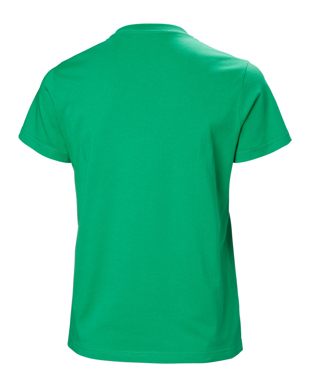 Bright Green coloured Helly Hansen Womens T-Shirt on white background 