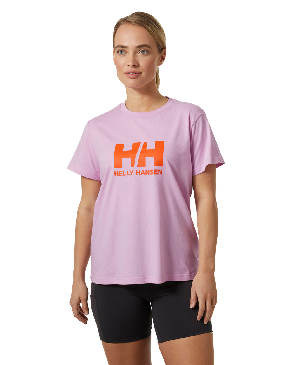 Cherry Blossom coloured Helly Hansen Womens T-Shirt on white background 