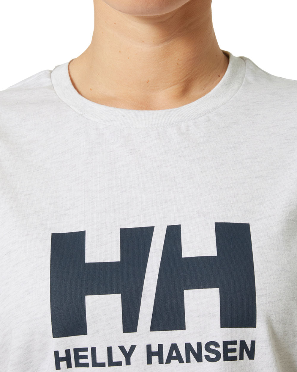 Nimbus Cloud Melange coloured Helly Hansen Womens T-Shirt on white background 