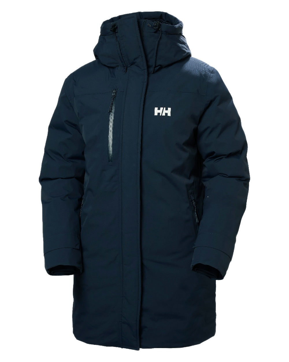 Navy Coloured Helly Hansen Womens Adore Helly Tech Parka on White Background
