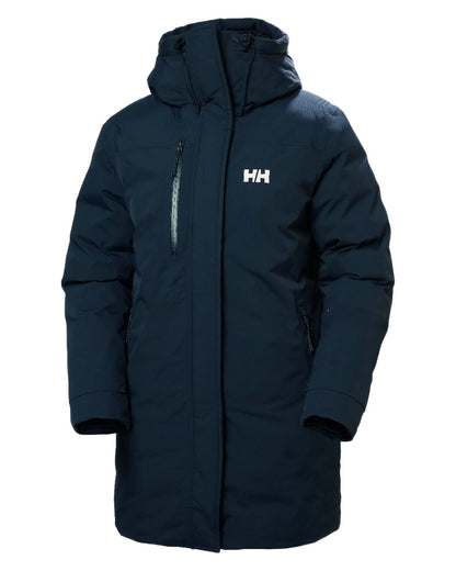 Navy Coloured Helly Hansen Womens Adore Helly Tech Parka on White Background
