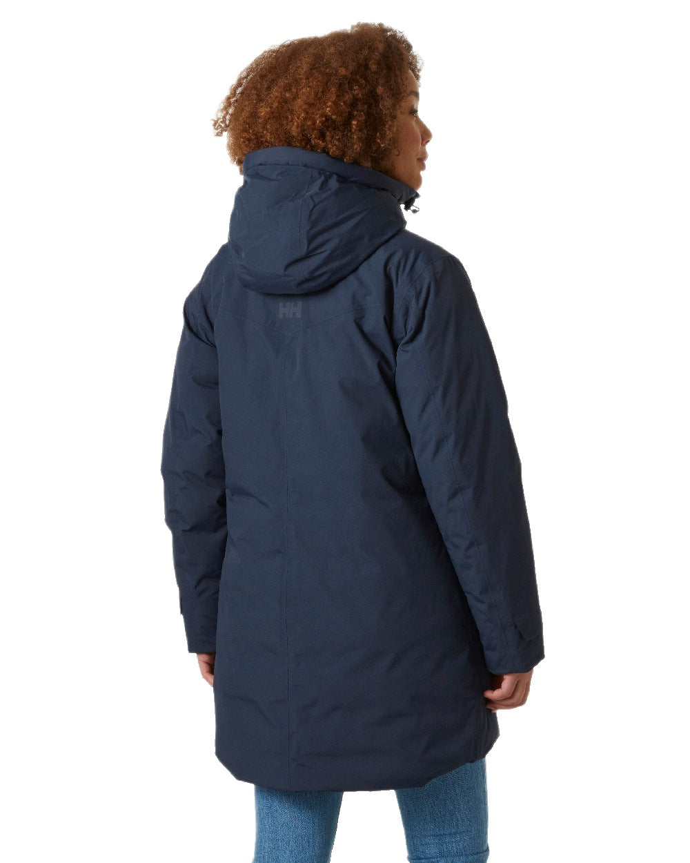 Navy Coloured Helly Hansen Womens Adore Helly Tech Parka on White Background
