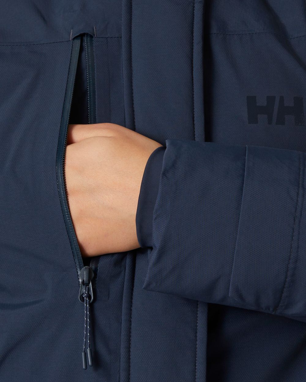 Navy Coloured Helly Hansen Womens Adore Helly Tech Parka on White Background
