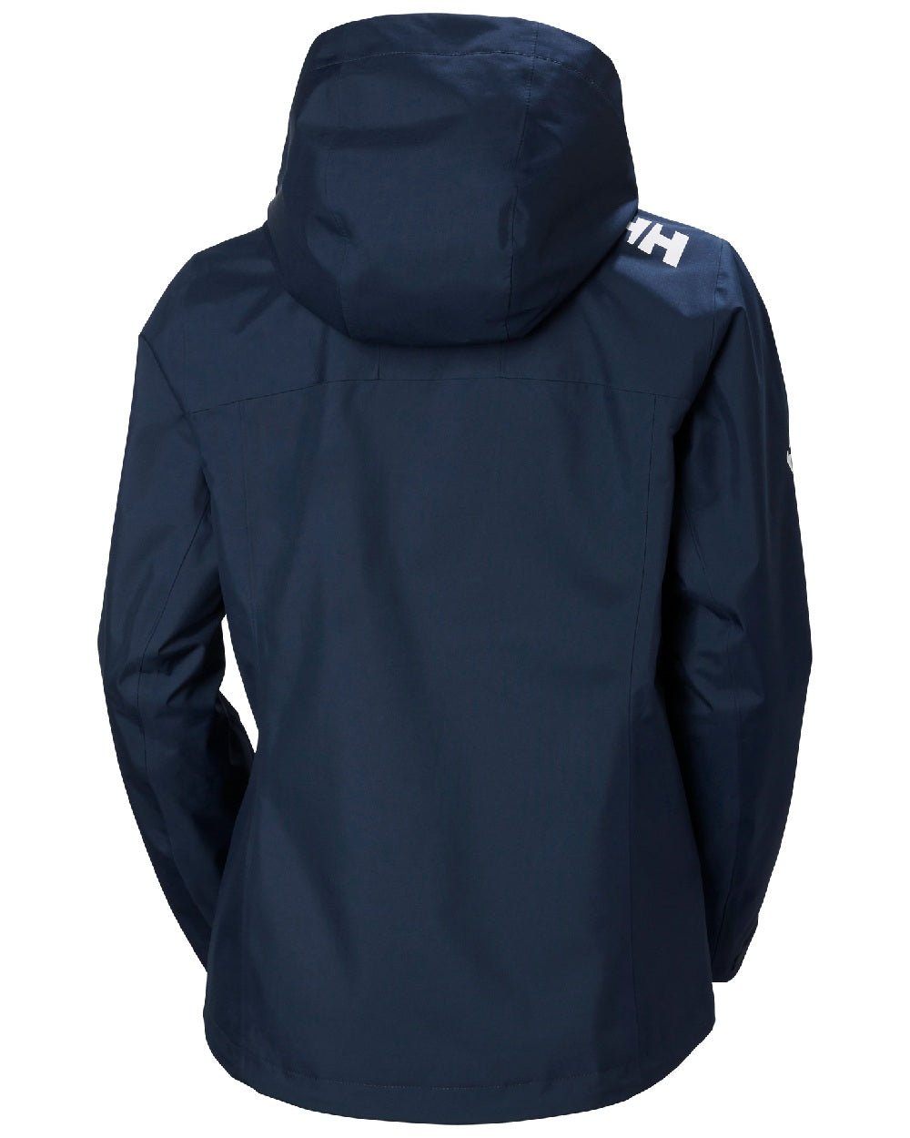 Navy coloured Helly Hansen Womens American Magic Crew Hooded Jacket 2.0 on white background 