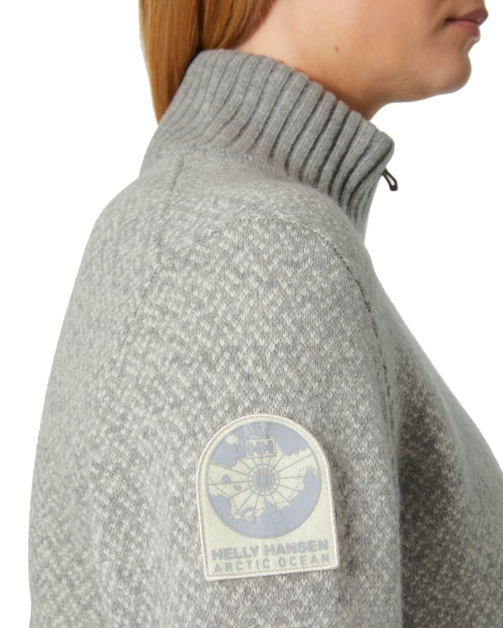 Terrazzo coloured Helly Hansen Womens Arctic Iceland Knit Sweater on white background 