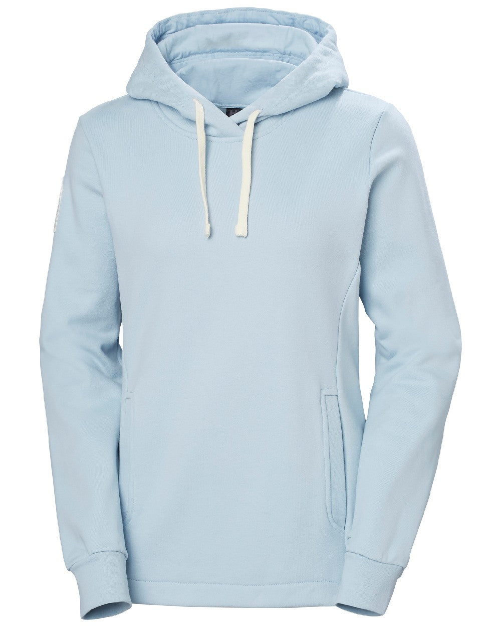 Baby trooper coloured Helly Hansen Womens Arctic Ocean Hoodie on white background 