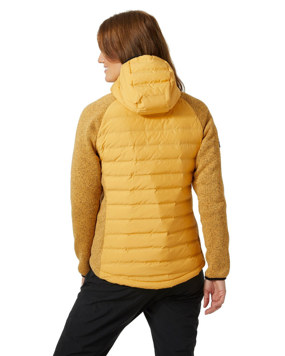 Honeycomb coloured Helly Hansen Womens Arctic Ocean Hybrid Insulator Jacket on white background 