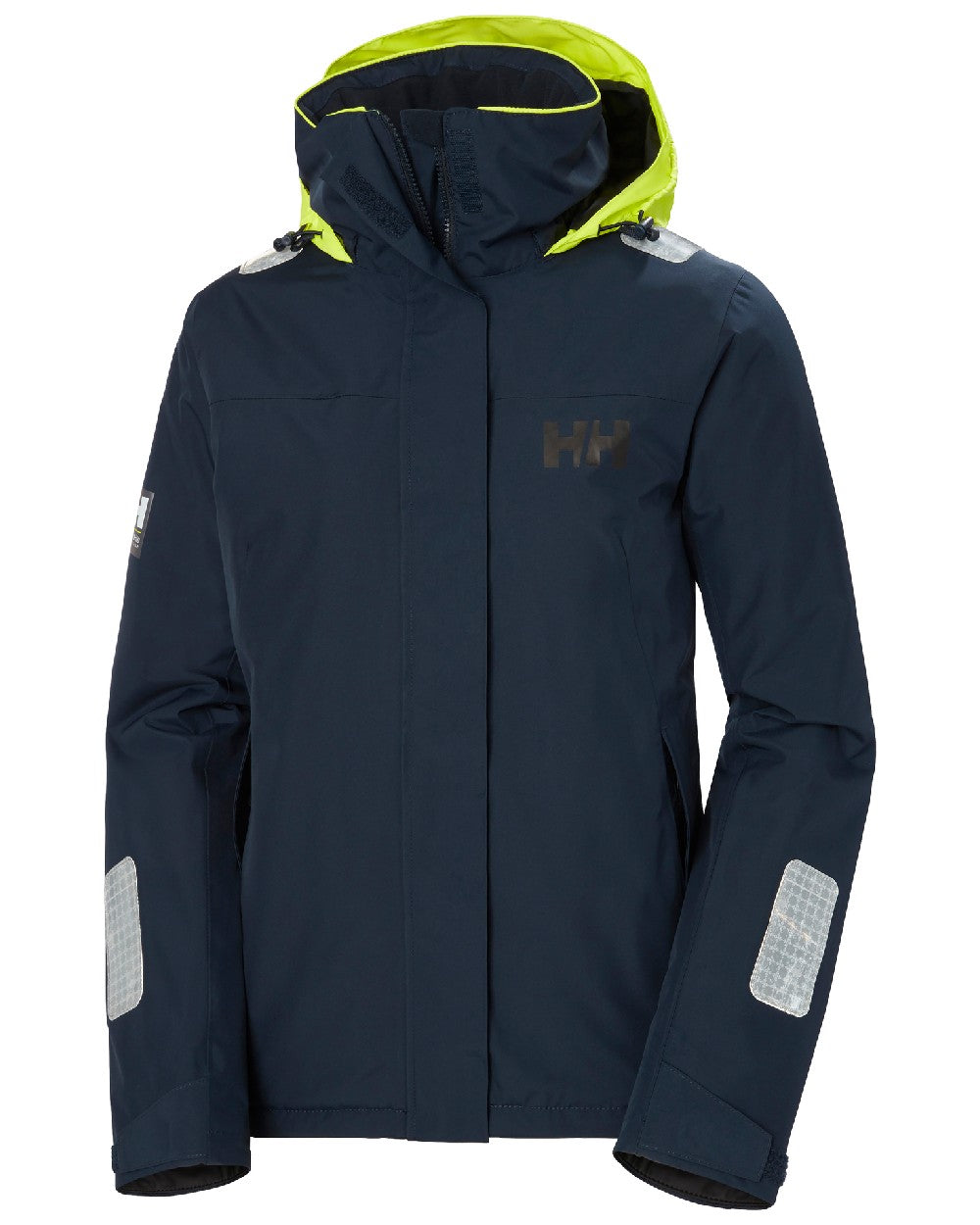 Navy coloured Helly Hansen womens arctic shore jacket on white background 