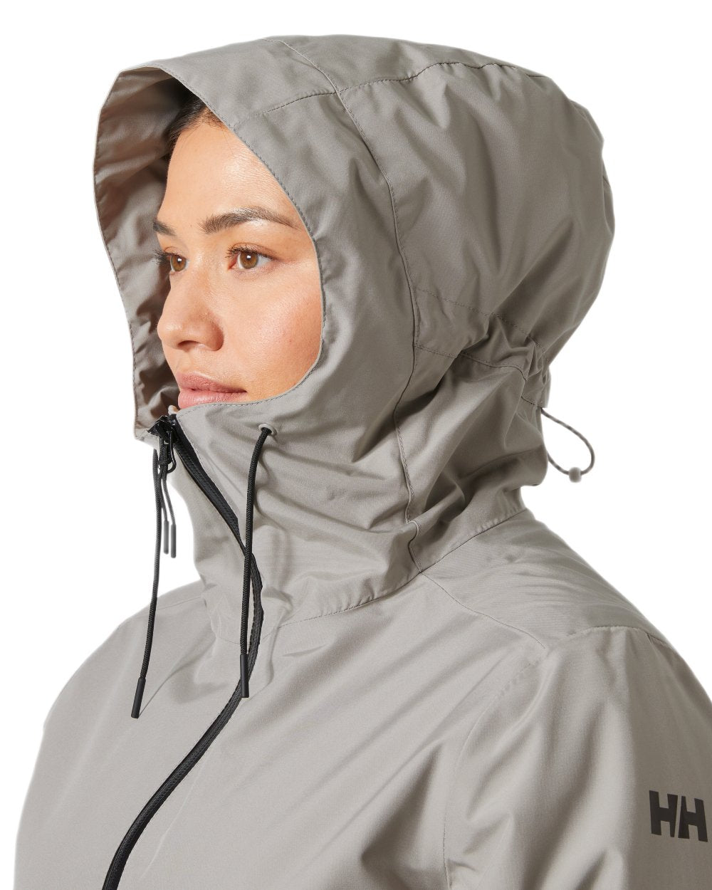 Terrazzo Coloured Helly Hansen Womens Aspire Rain Coat on White Background
