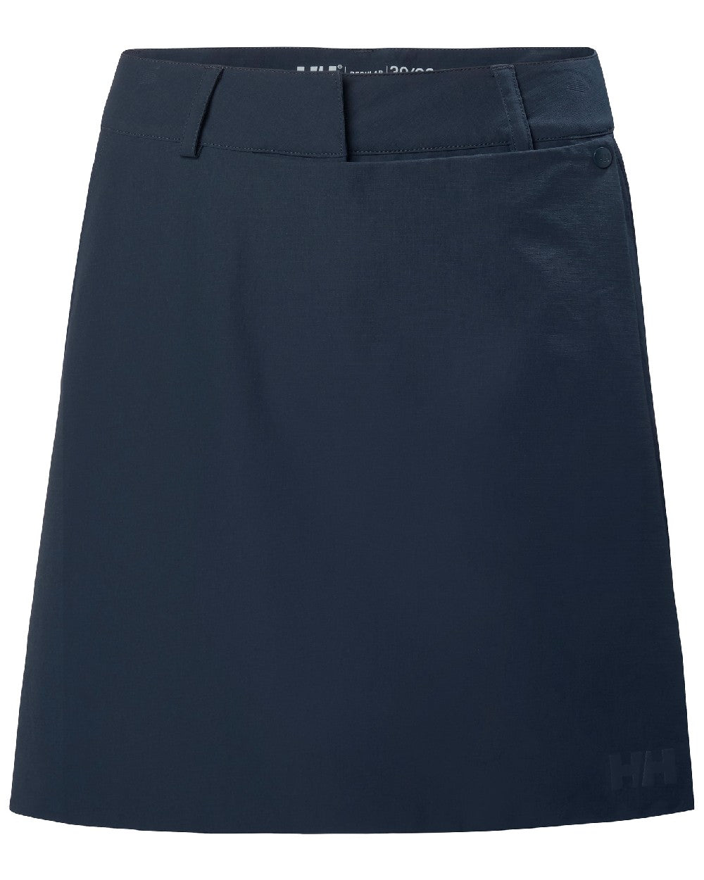 Navy coloured Helly Hansen Womens Crew Sailing Skort on white background 