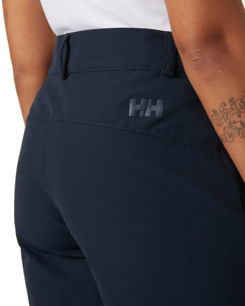 Navy coloured Helly Hansen Womens Crew Sailing Skort on white background 