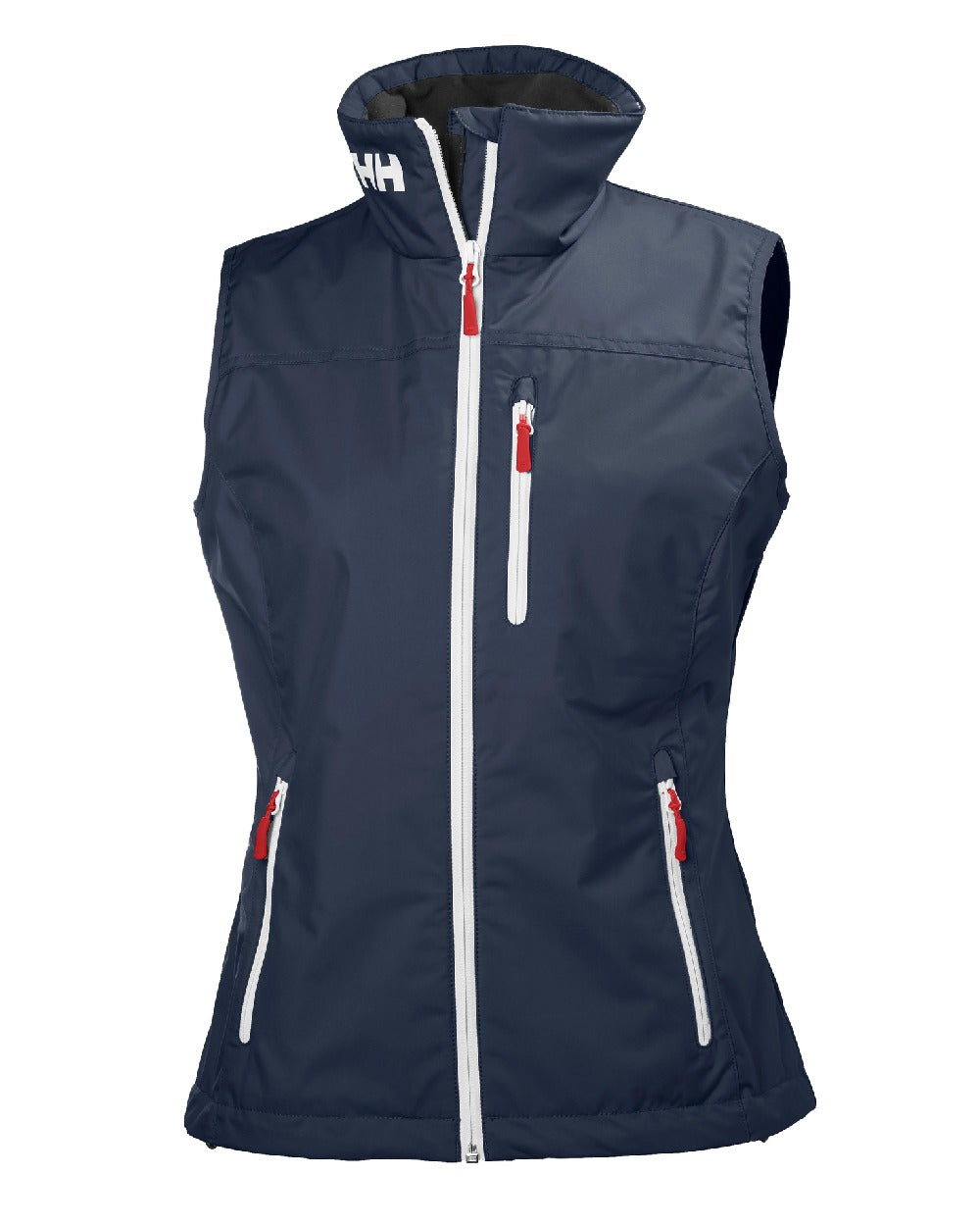 Navy coloured Helly Hansen Womens Crew Vest on white background 