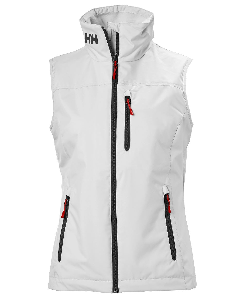 White coloured Helly Hansen Womens Crew Vest on white background 