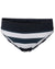 Navy Stripe coloured Helly Hansen Womens HP Bikini Bottom on white background #colour_navy-stripe