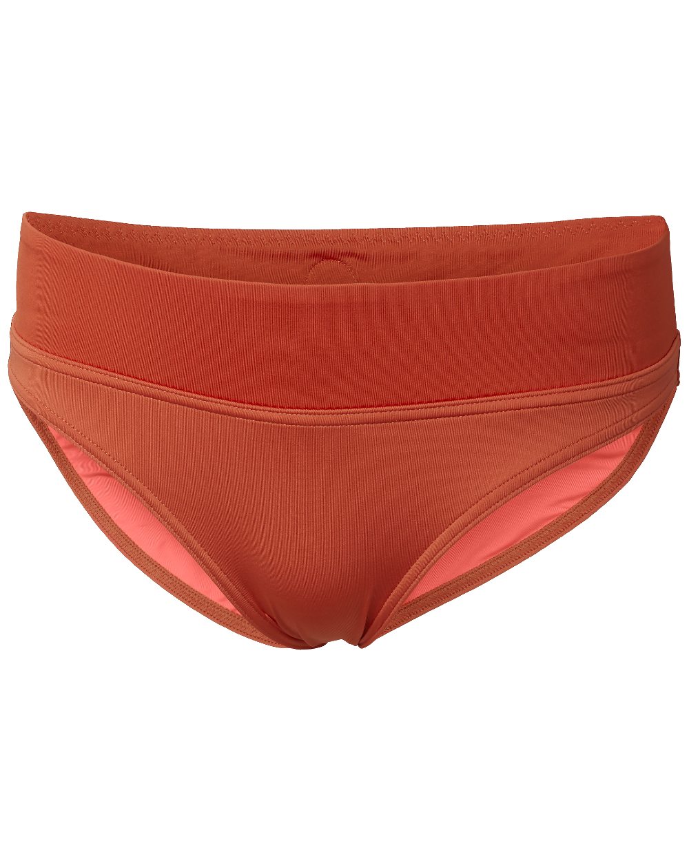 Terracotta coloured Helly Hansen Womens HP Bikini Bottom on white background 