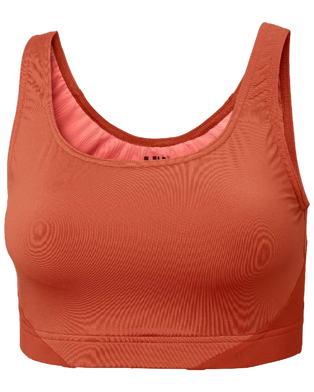 Terracotta coloured Helly Hansen Womens HP Bikini Top on white background 