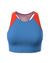 Ultra Blue coloured Helly Hansen Womens HP Cropped Top on white background #colour_ultra-blue