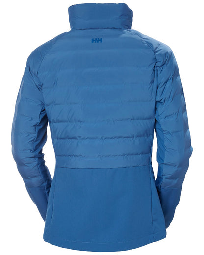 Azurite coloured Helly Hansen Womens HP Hybrid Insulator Jacket 2.0 on white background 