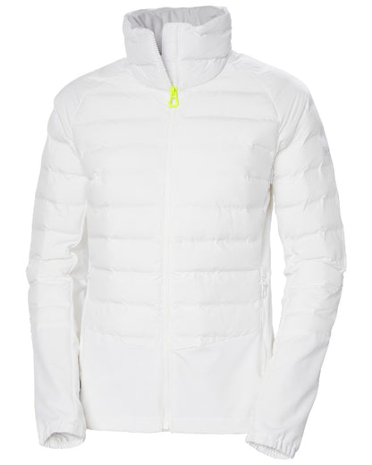 White coloured Helly Hansen Womens HP Hybrid Insulator Jacket 2.0 on white background 