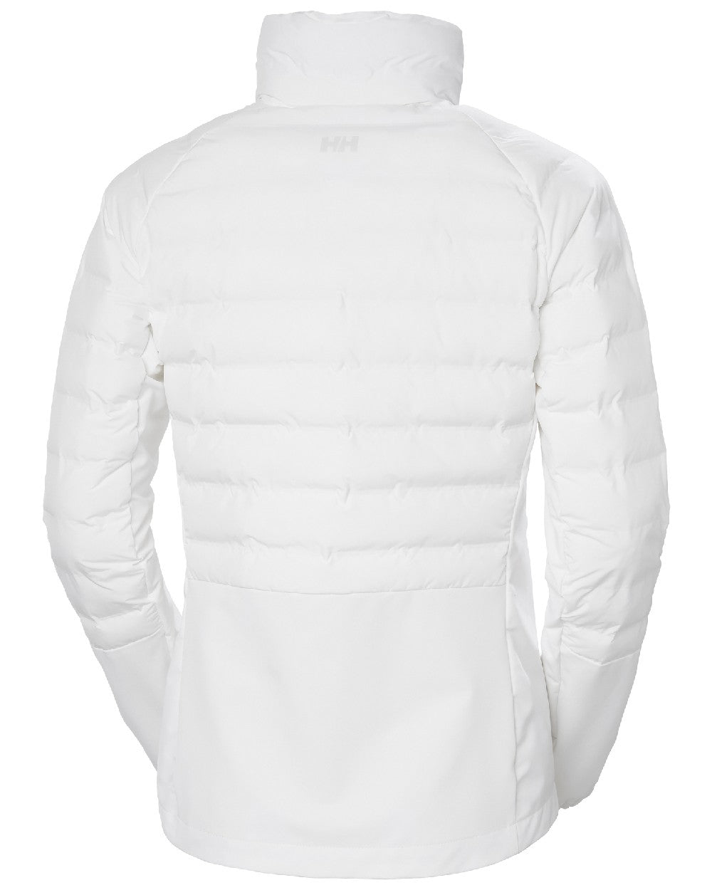 White coloured Helly Hansen Womens HP Hybrid Insulator Jacket 2.0 on white background 