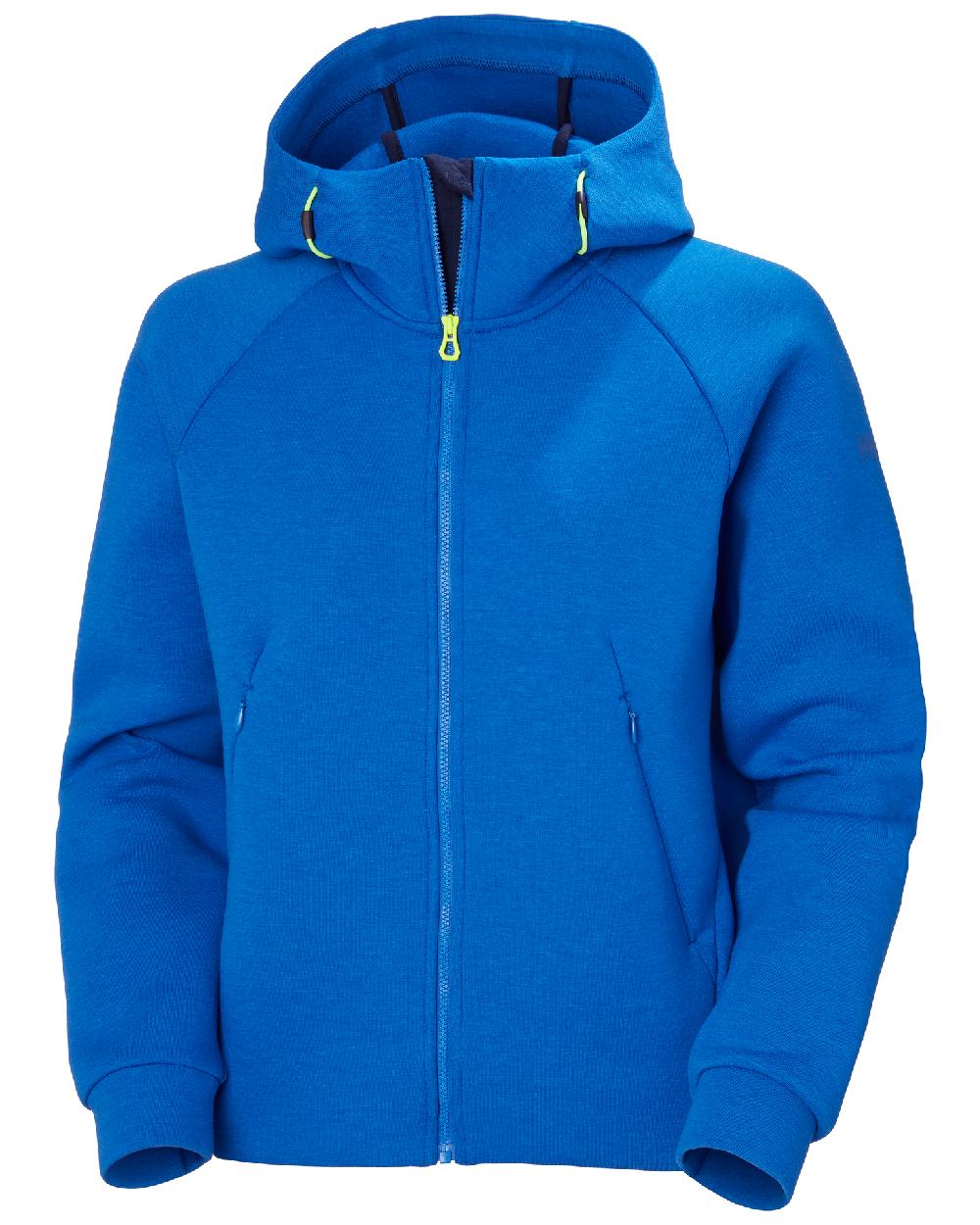 Cobalt 2.0 coloured Helly Hansen Womens HP Ocean Full Zip Sailiing Jacket 2.0 on white background 