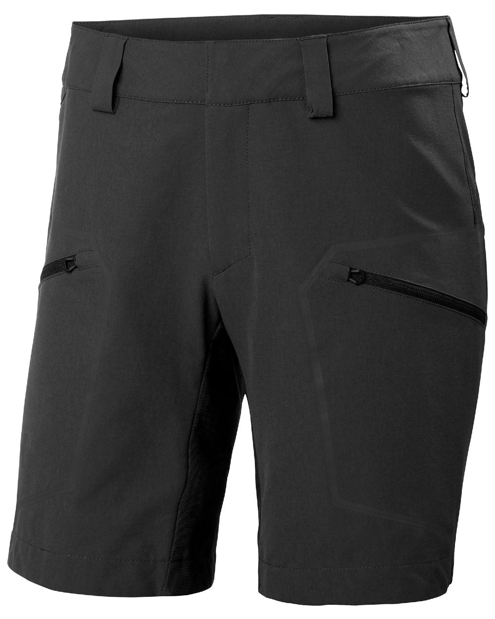 Ebony coloured Helly Hansen Womens HP Racing Deck Shorts on white background 