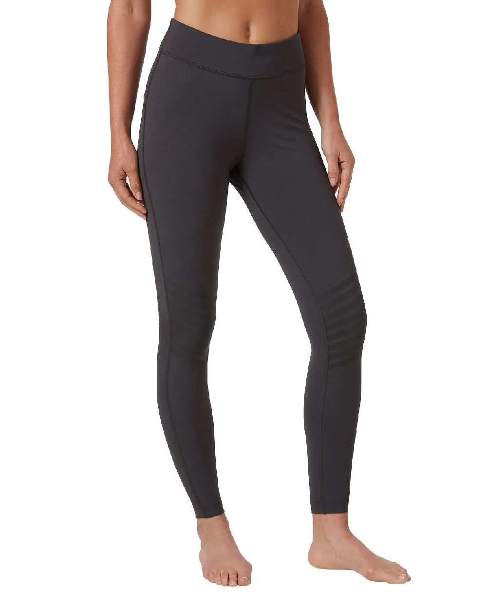 Ebony coloured Helly Hansen Womens HP Racing Leggings on white background 