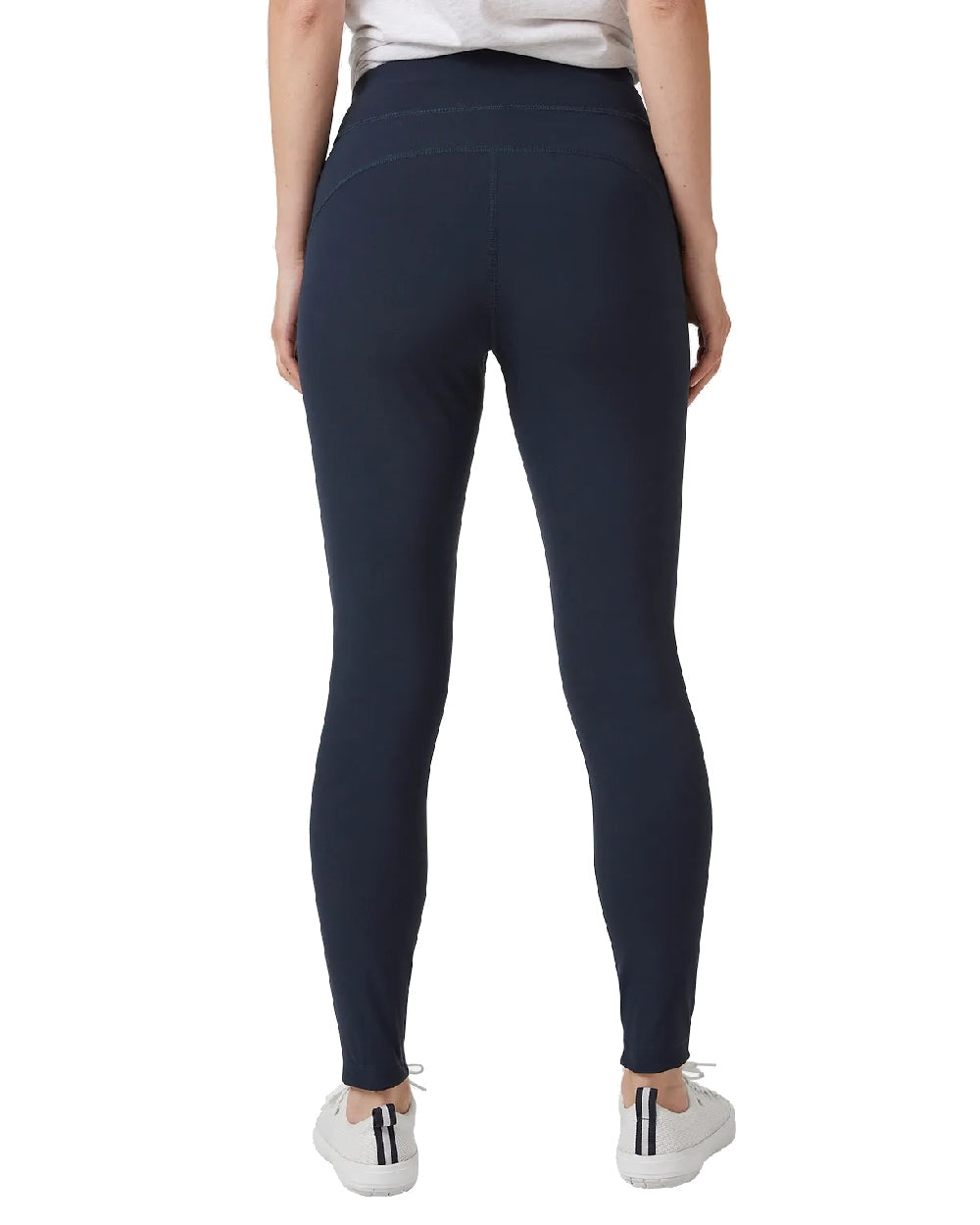 Navy coloured Helly Hansen Womens HP Racing Leggings on white background 