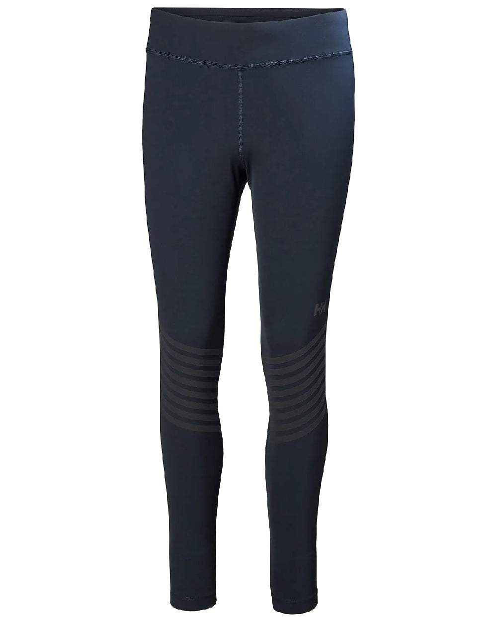 Navy coloured Helly Hansen Womens HP Racing Leggings on white background 