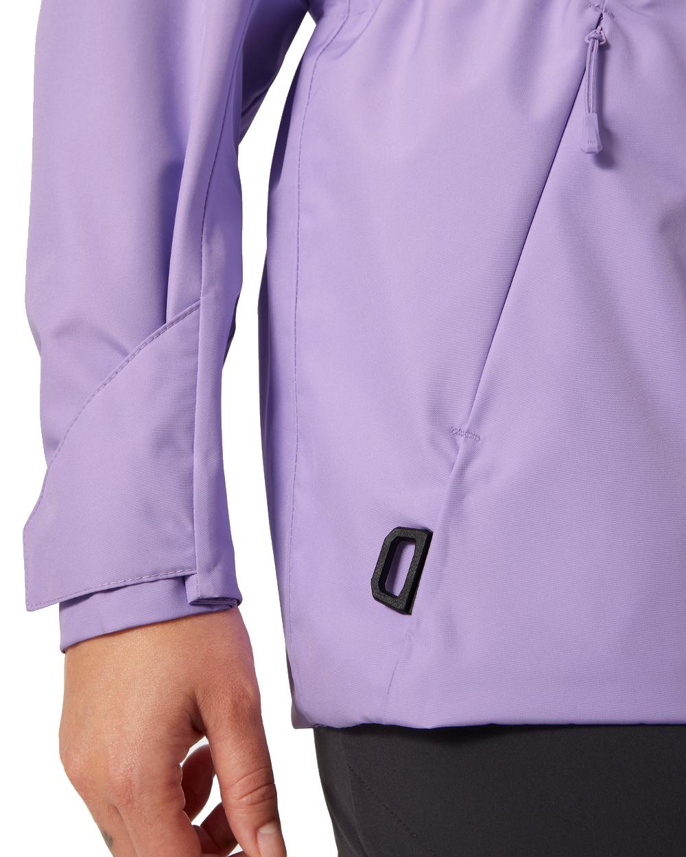 Heather coloured Helly Hansen Womens HP Racing Sailing Jacket 2.0 on white background 