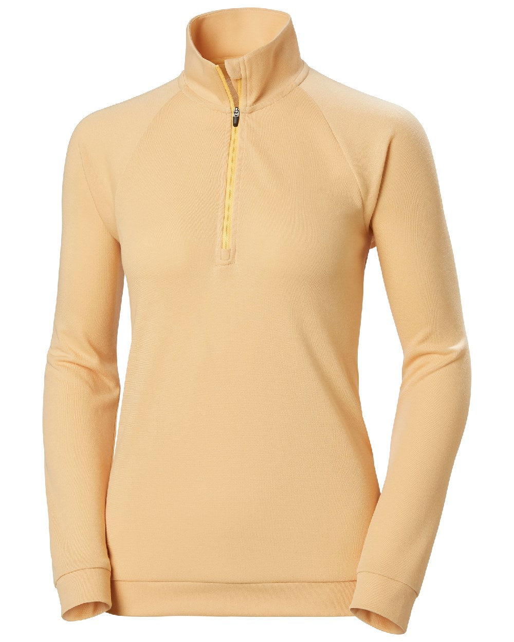 Miami Peach coloured Helly Hansen Womens Inshore Half Zip Pullover on white background 