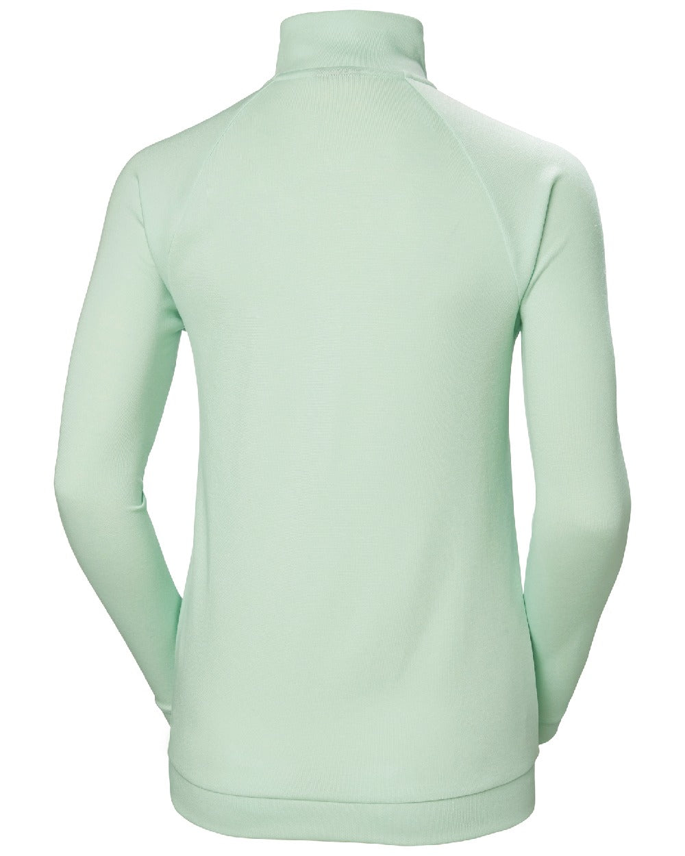 Mint coloured Helly Hansen Womens Inshore Half Zip Pullover on white background 