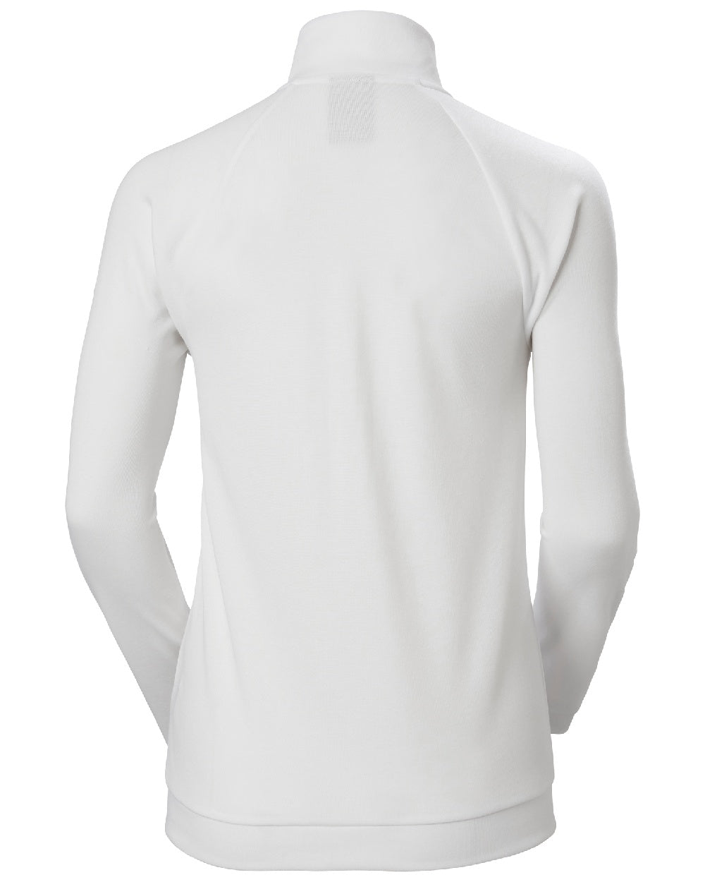White coloured Helly Hansen Womens Inshore Half Zip Pullover on white background 