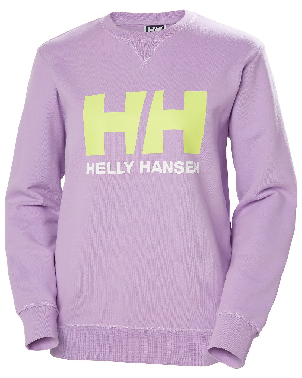 Heather coloured Helly Hansen Womens Logo Crew Sweatshirt on white background 