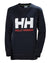 Navy coloured Helly Hansen Womens Logo Crew Sweatshirt on white background #colour_navy
