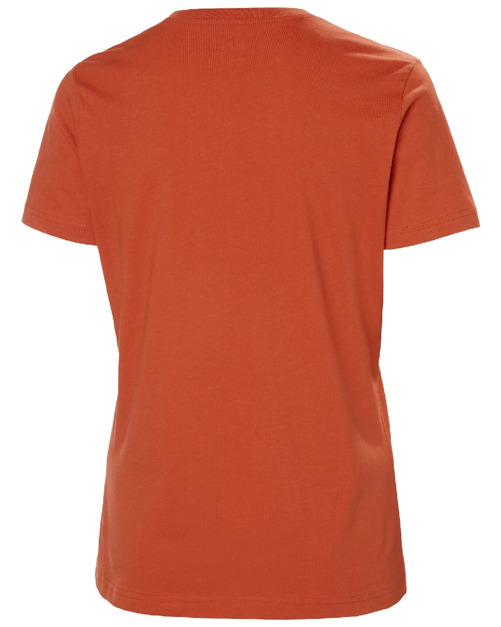 Terracotta coloured Helly Hansen Womens Logo T-Shirt on white background 