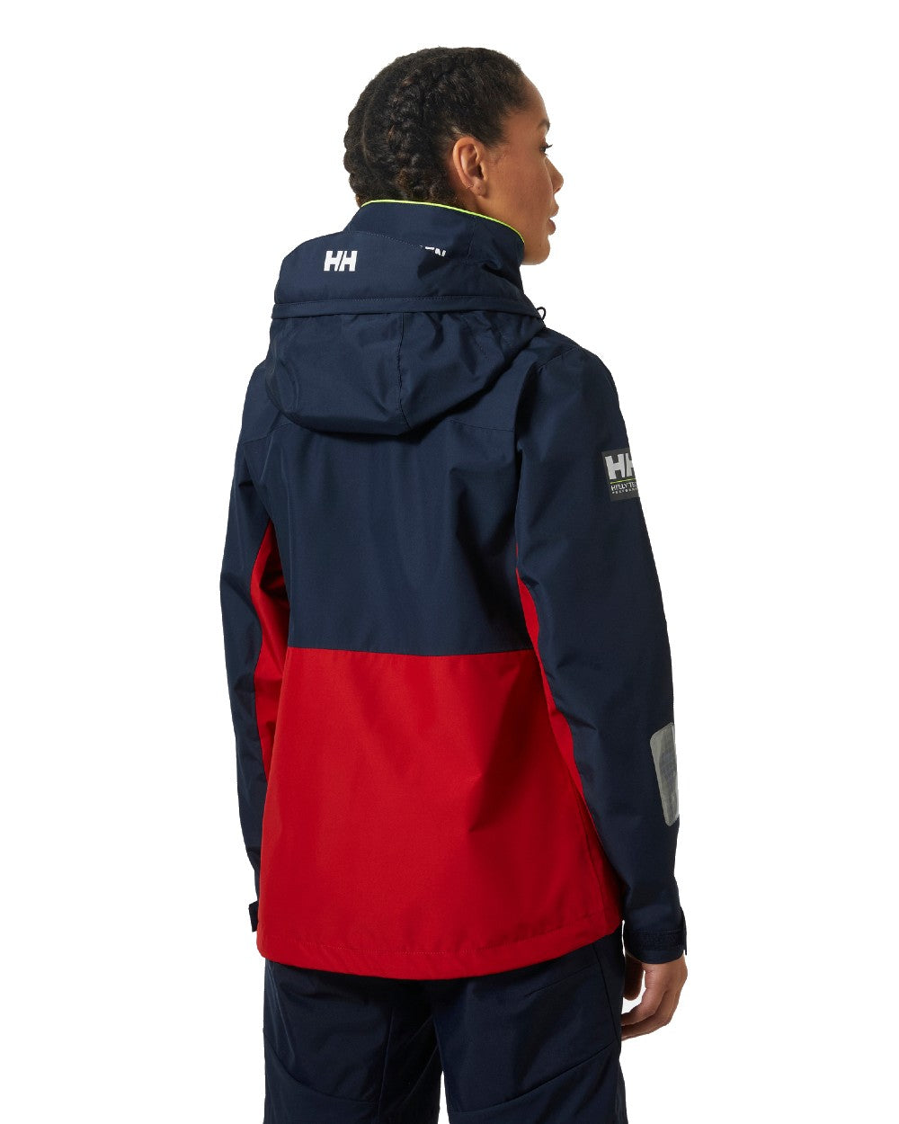 Navy coloured Helly Hansen Womens Newport Inshore Sailing Jacket on white background 