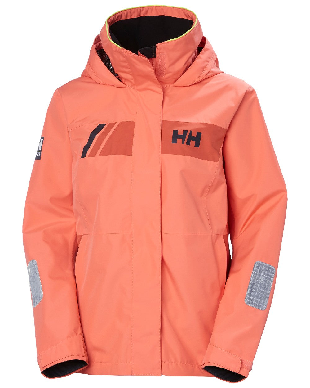 Peach Echo coloured Helly Hansen Womens Newport Inshore Sailing Jacket on white background 