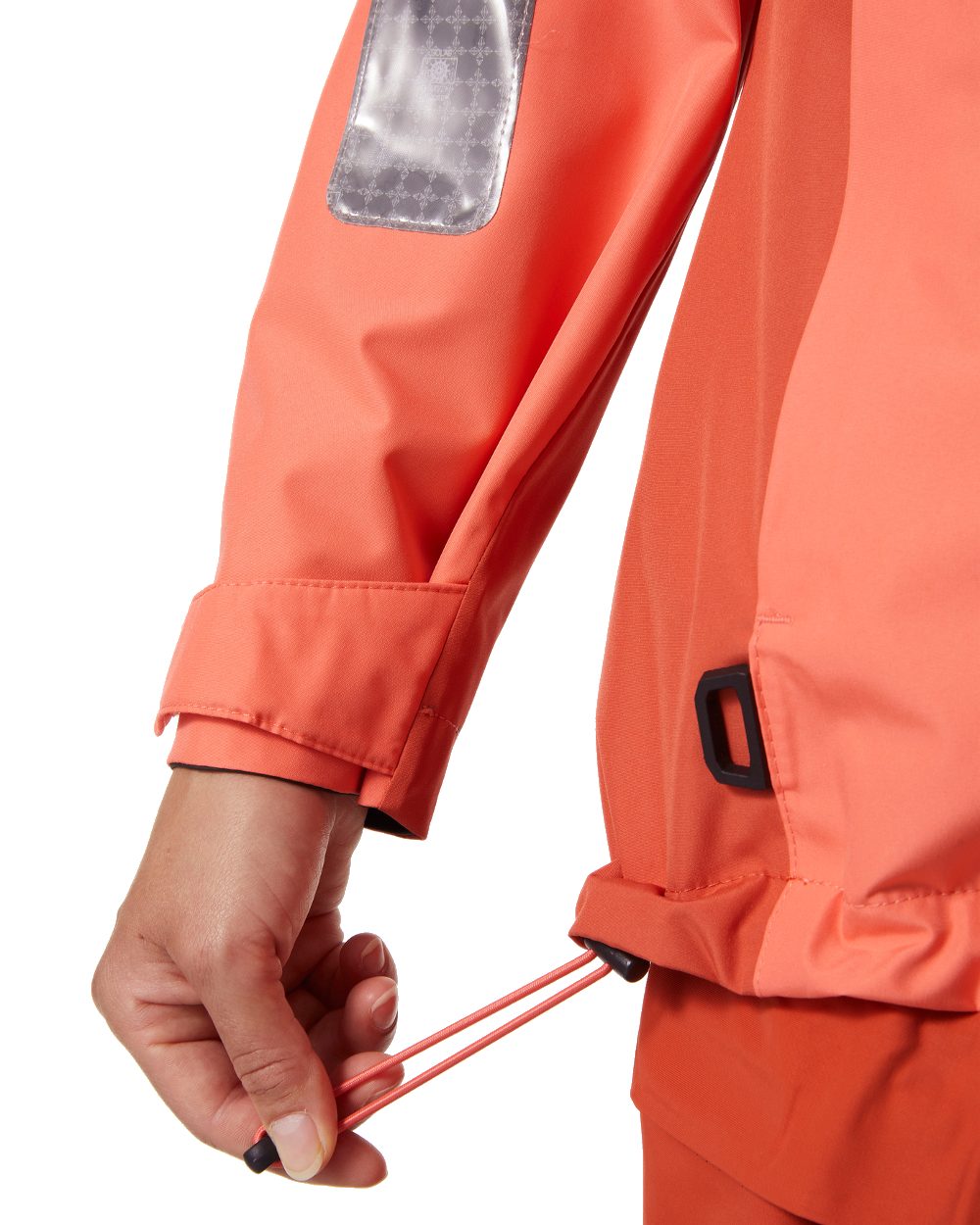 Peach Echo coloured Helly Hansen Womens Newport Inshore Sailing Jacket on white background 