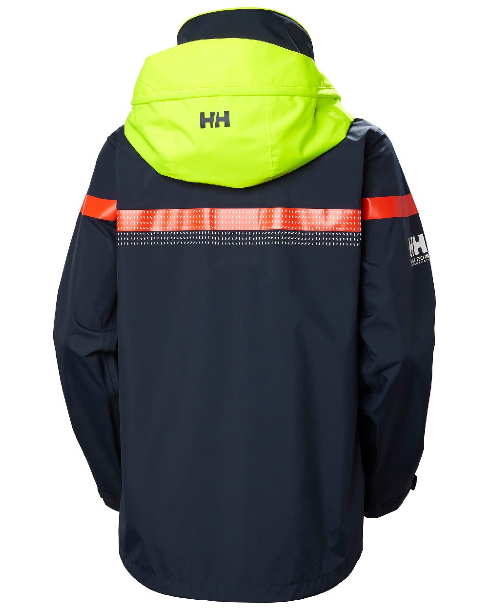 Navy coloured Helly Hansen Womens Ocean Race 3 Layer Sailing Shell Jacket on white background 