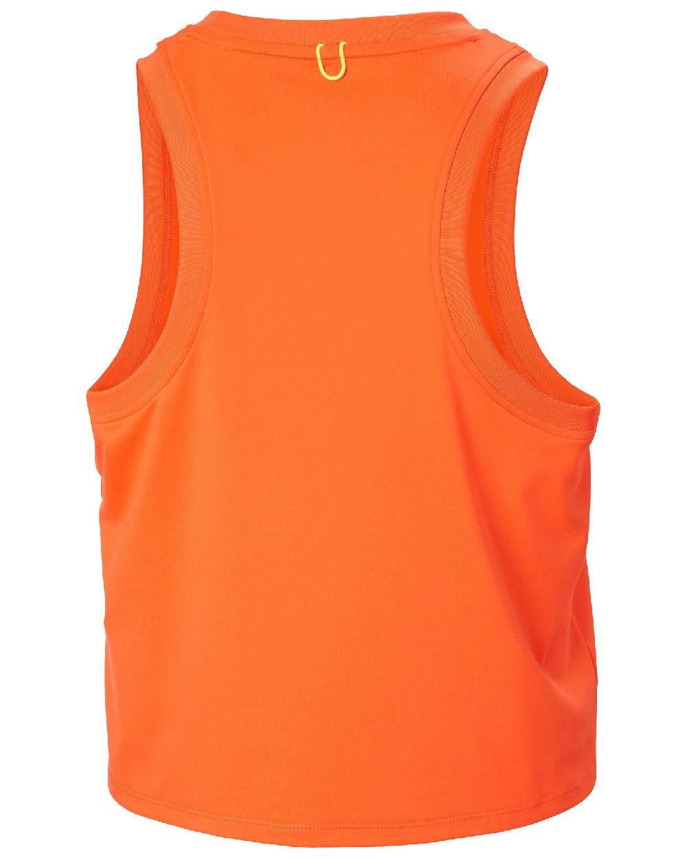 Flame coloured Helly Hansen Womens Ocean Cropped Tank Top on white background 