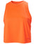Flame coloured Helly Hansen Womens Ocean Cropped Tank Top on white background #colour_flame
