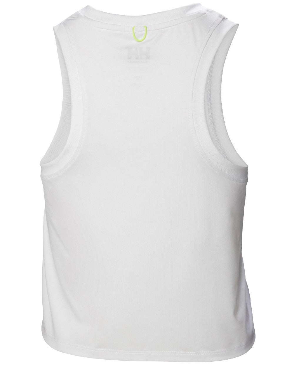 White coloured Helly Hansen Womens Ocean Cropped Tank Top on white background 