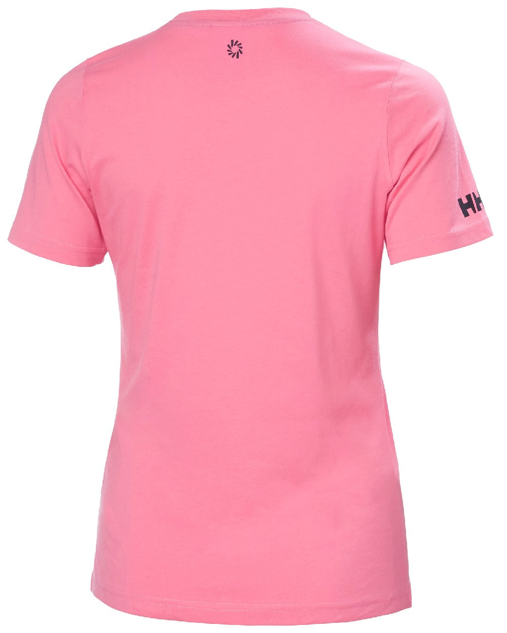 Pink carnation coloured Helly Hansen Womens Ocean Race T-Shirt on white background 