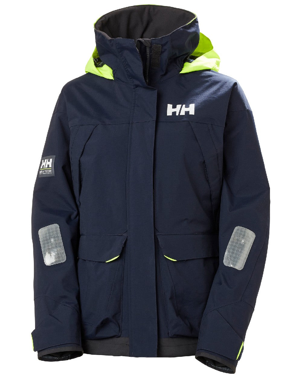 Navy coloured Helly Hansen Womens Pier 3.0 Coastal Sailing Jacket on white background 